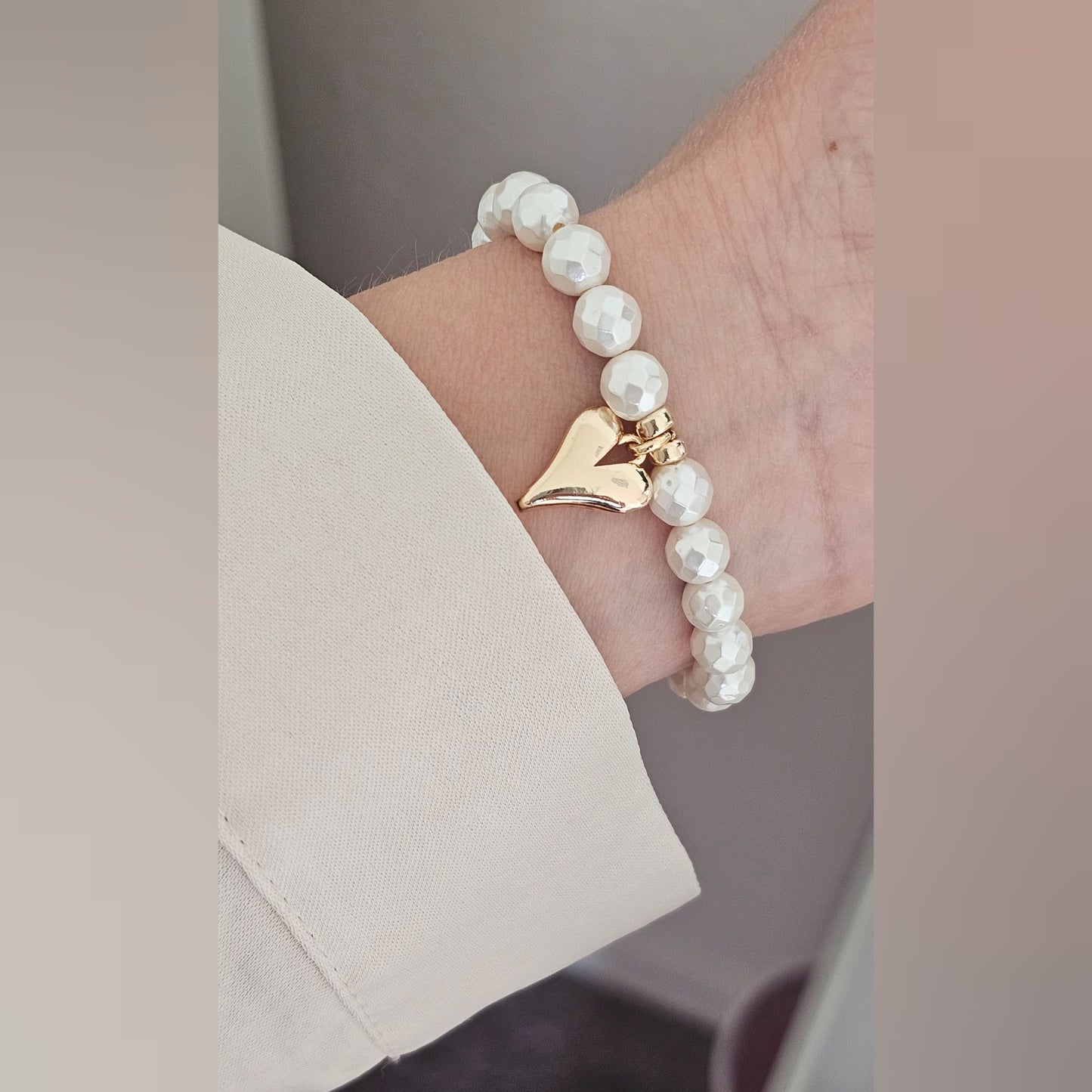 Bracelet Pearl Heart